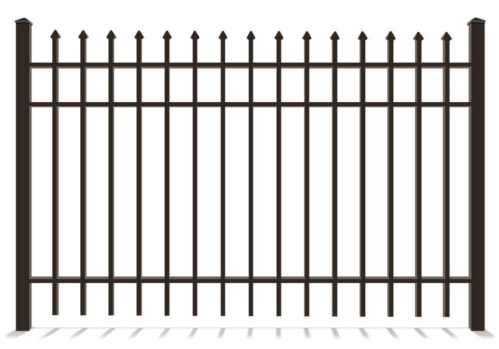 3 rail aluminum fence with spear tops in Fort Wayne IN