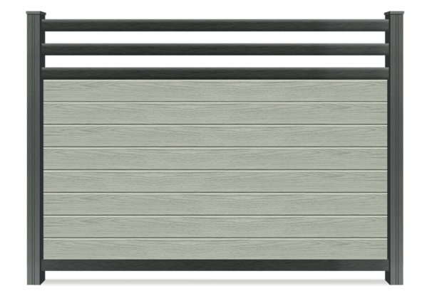 Decorative Top Rail composite fence in Fort Wayne IN