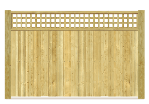 Grid Top wood fence in Fort Wayne IN