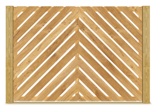 Herringbone wood fence in Fort Wayne IN