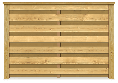 Horizontal Shadowbox wood fence in Fort Wayne IN